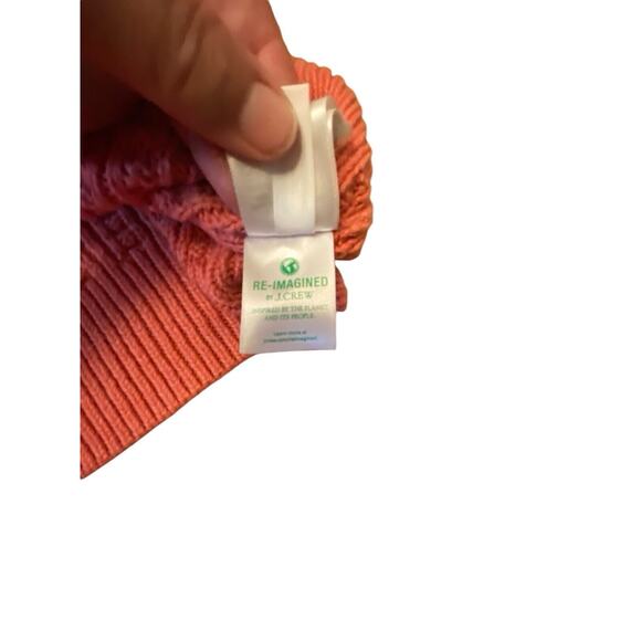 J Crew Cotton Cable Knit Crewneck Fisherman Sweater in Heather Pink Size XL - Picture 12 of 16